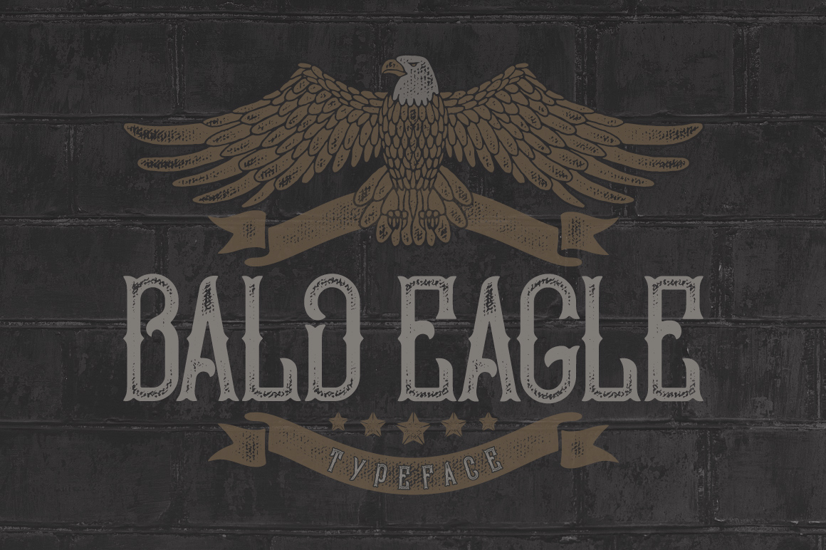 Bald Eagle: A Vintage Stamp Font for Small Business Brands