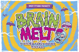 Brain Melt: A Layered Horror Font for Creepy-Cute Crafts