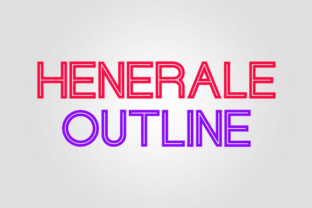 Henerale Outline: A Geometric Font for Polished Branding