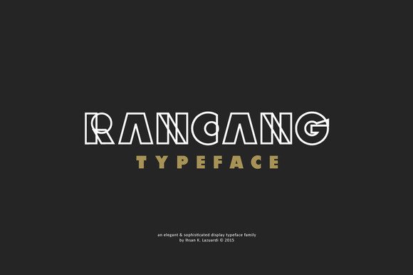 Rancang: The Bold Outlined Display Font for Makers