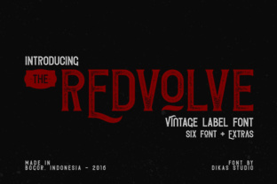 Redvolve: A Vintage Label Font for Editorial Design