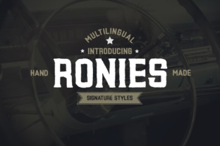 Ronies: A Hand Made Vintage Font for Bold Branding
