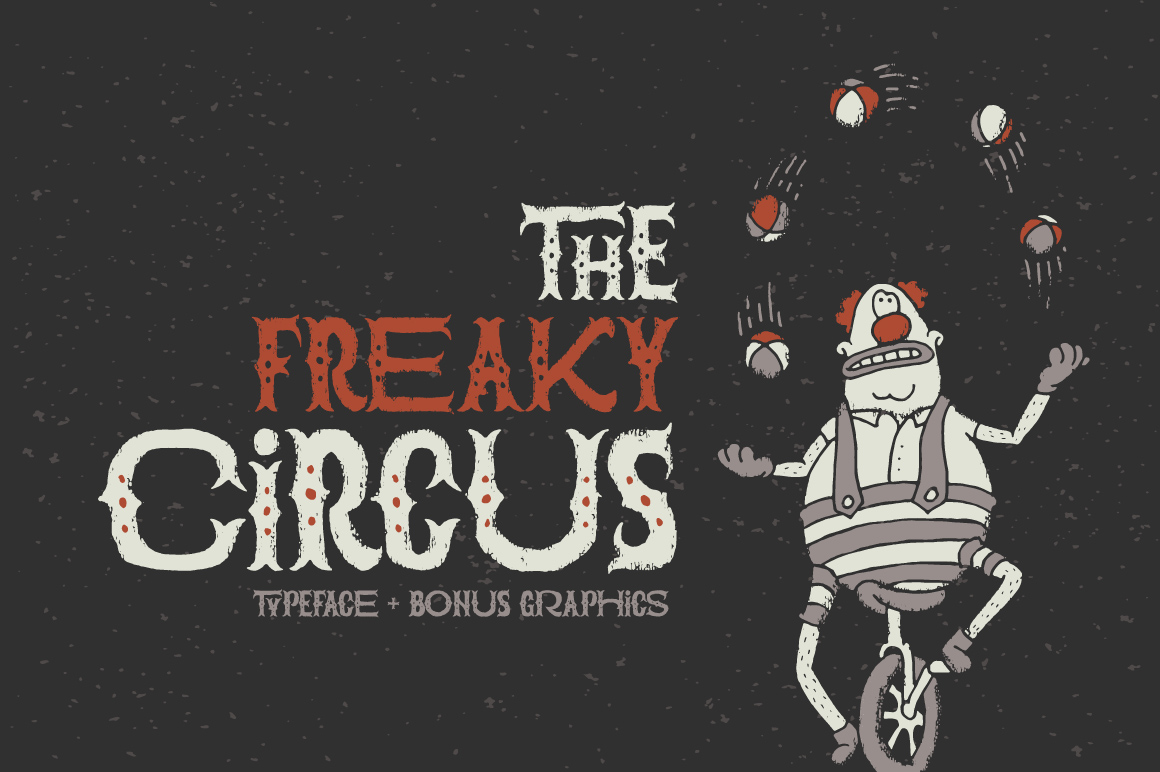 The Freaky Circus: A Textured Display Font for Bold Web Design
